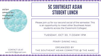5C Southeast Asian Student Lunch Flyer